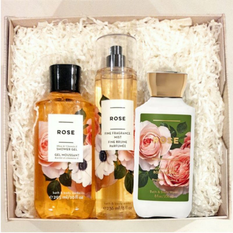 Jual ONSALE! ️ BBW ROSE GIFT SET PAKET BATH & BODY WORKS A CLEAN ...