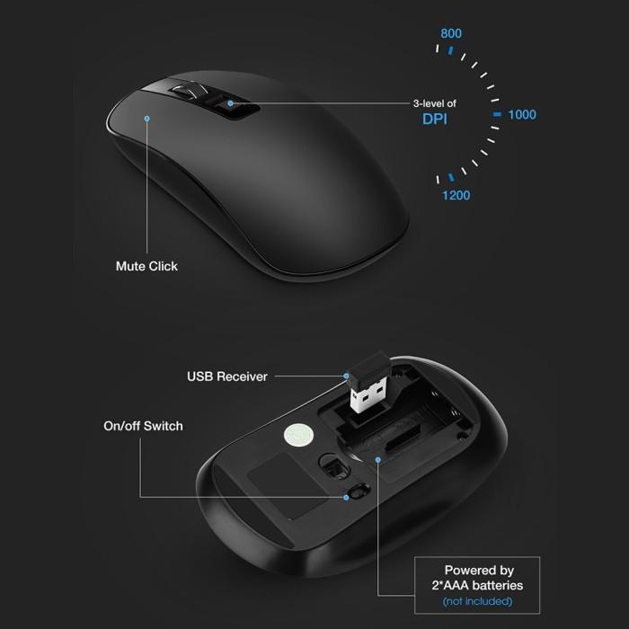 Jual VicTsing PC230 Wireless Keyboard And Mouse Set Shopee Indonesia