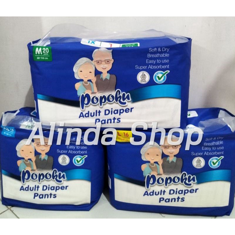 Jual Popoku Adult Diapers Pants M20, L16, XL12. | Shopee Indonesia