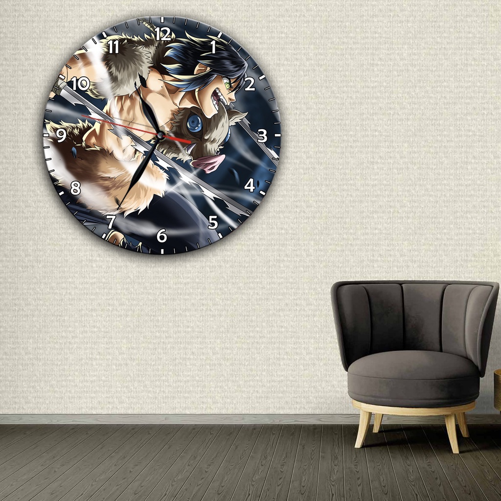 Jual Jam Dinding Kayu Bulat Anime Kimetsu No Yaiba rajadekorofficial