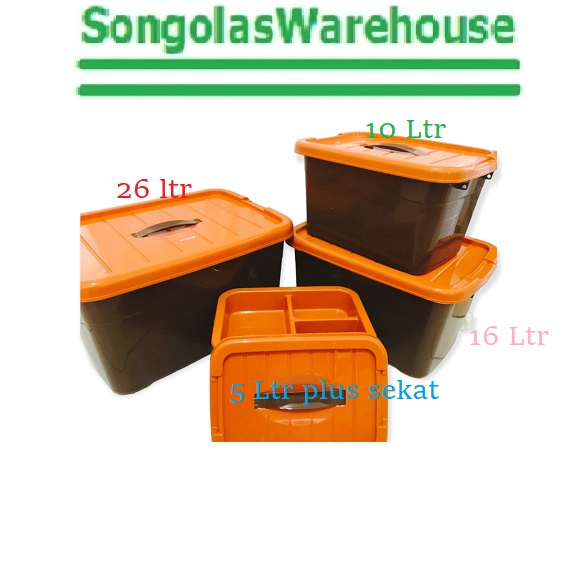 Jual 4 Set Kotak kontainer varian 26Lt 16Lt 10Lt 5Lt Container Box ...