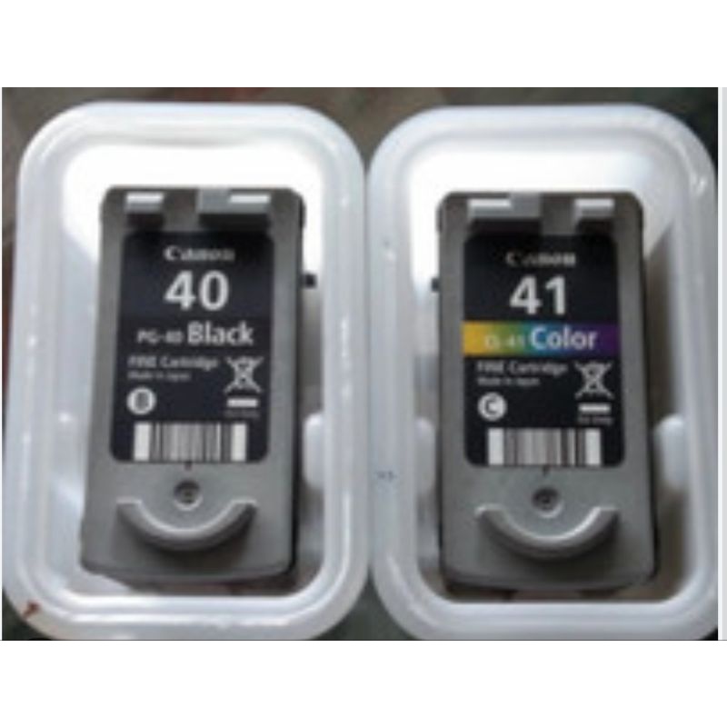 Jual Cartridge bekas canon 40 black dan 41 color belum pernah refil ( harga per pasang