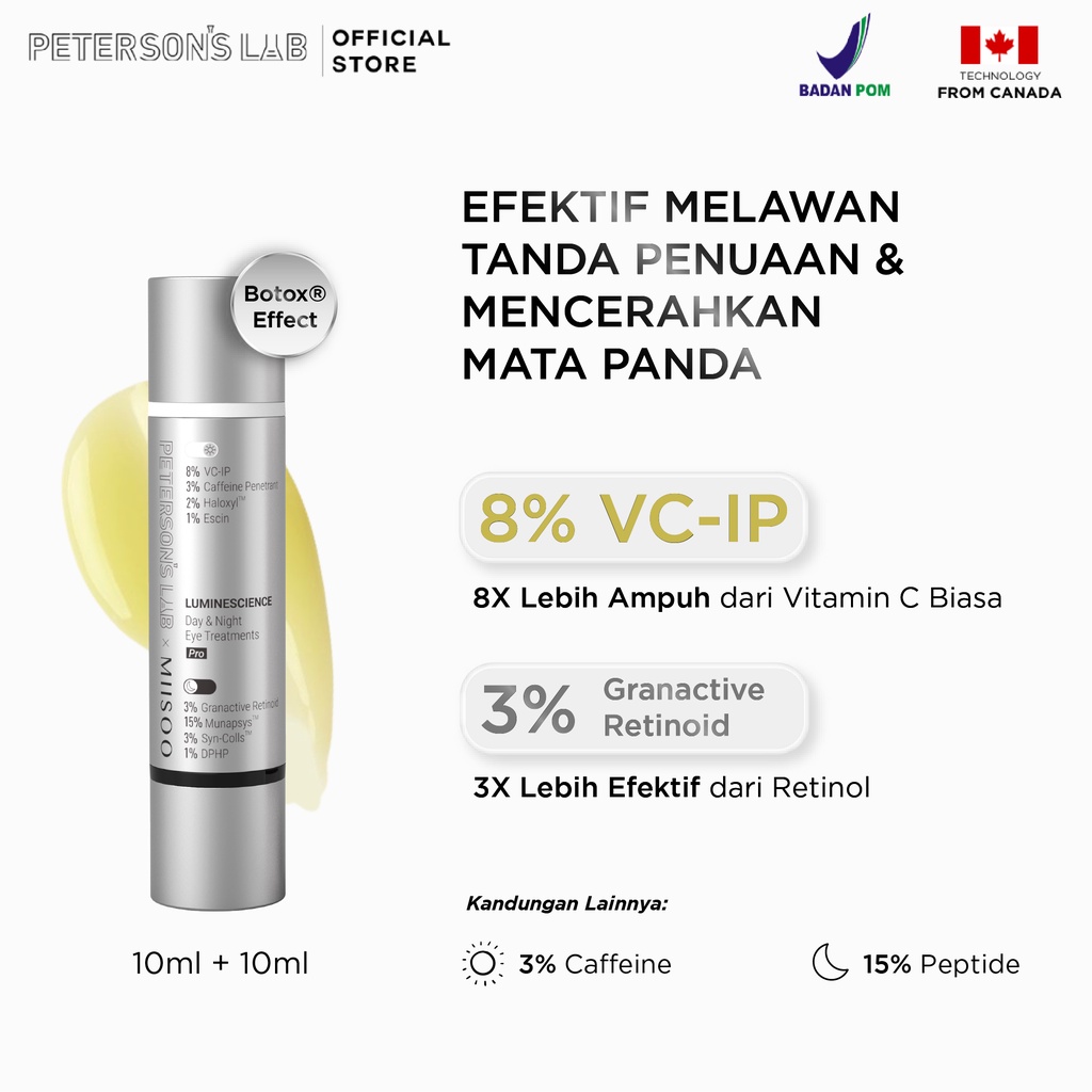 Jual Peterson's Lab Day & Night Eye Treatments Dua Sisi with Vitamin