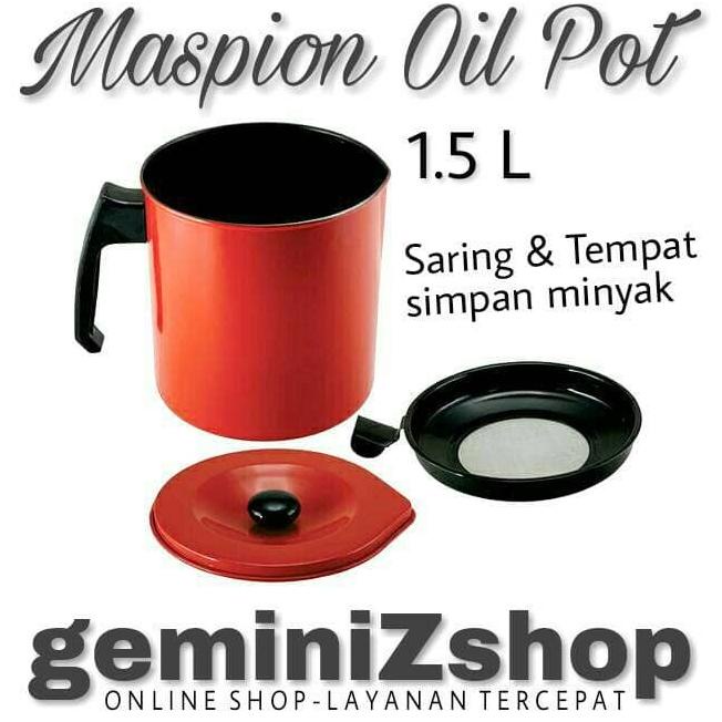 Jual Maspion Oil Pot L Saringan Tempat Simpan Minyak Shopee Indonesia