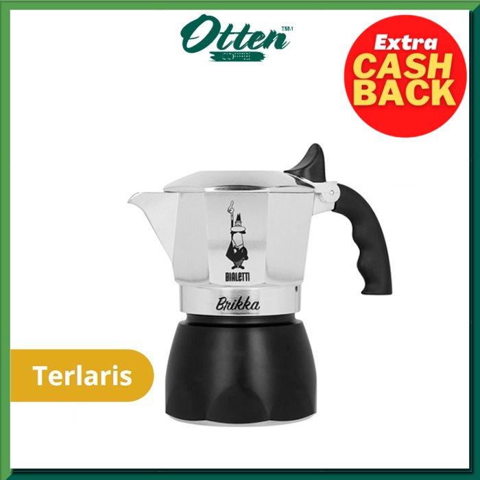 Jual Bialetti Brikka Black 2 Cups Mokapot Alat Seduh Kopi Manual