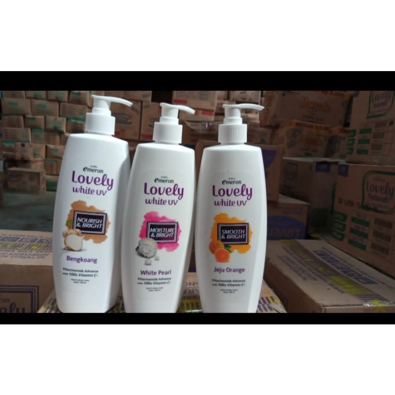 Jual emeron lovely white hand & body lotion pump 500ml (varian random) Shopee Indonesia