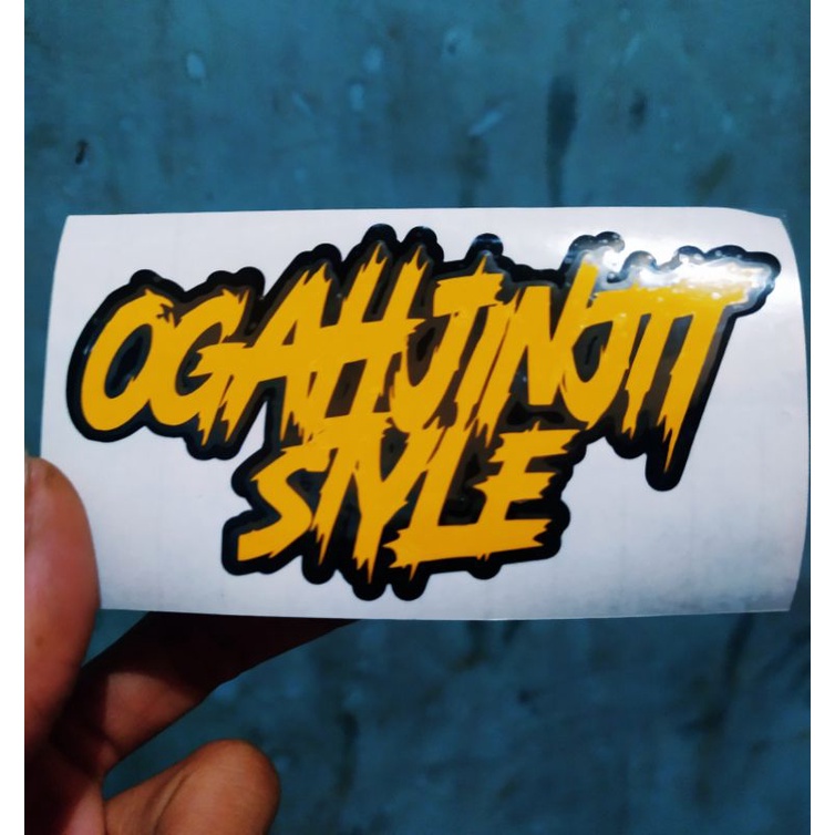 Jual Cutthing sticker OGAH JINJIT STYLE, stiker viral | Shopee Indonesia