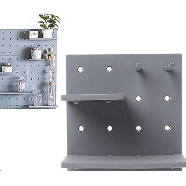 Jual Wall Hole Pegboard Peg Board With Shelf Selfadhesive Shopee