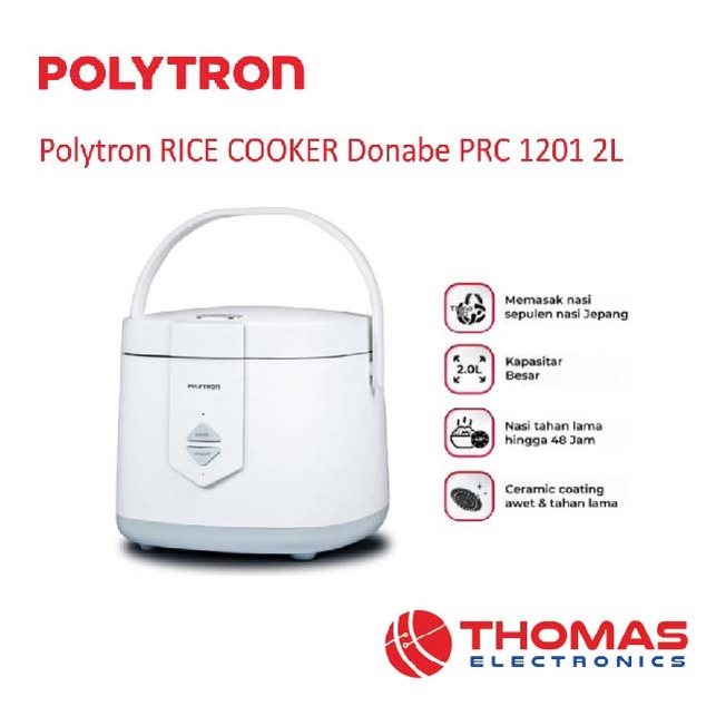 Jual Polytron Rice Cooker Donabe PRC 1201 PRC1201 2 Liter Garansi Resmi