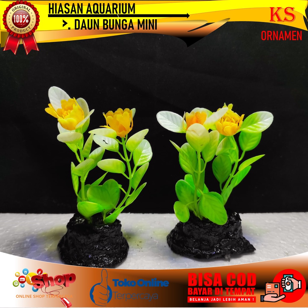 Jual Hiasan Aquarium Bunga Daun / Dekorasi Ornamen Akuarium Bunga Daun ...