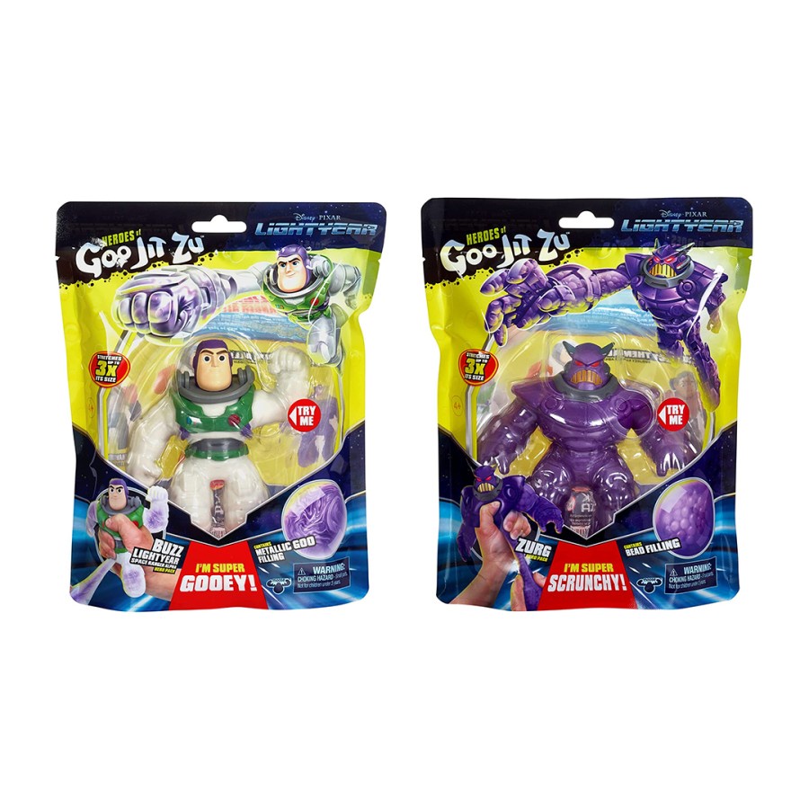 Heroes Of Goo Jit Zu Lightyear Versus Pack – Buzz Vs Zyclops, Dehnbare Action-Figuren Mit Gel-Füllung