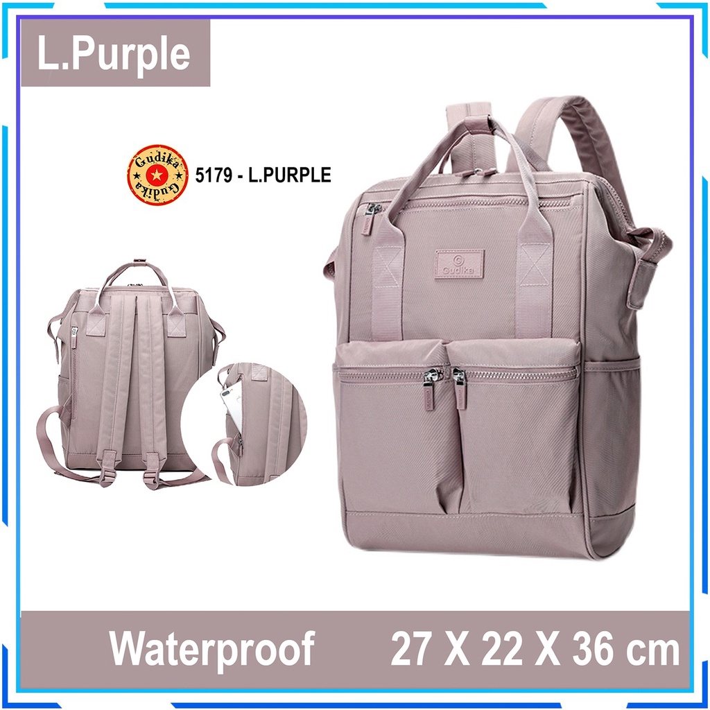 GUDIKA 5207 Tas Ransel Usb Charger Backpack Laptop Cewek & Pria Bahan  Waterproof Model Korea terbaru