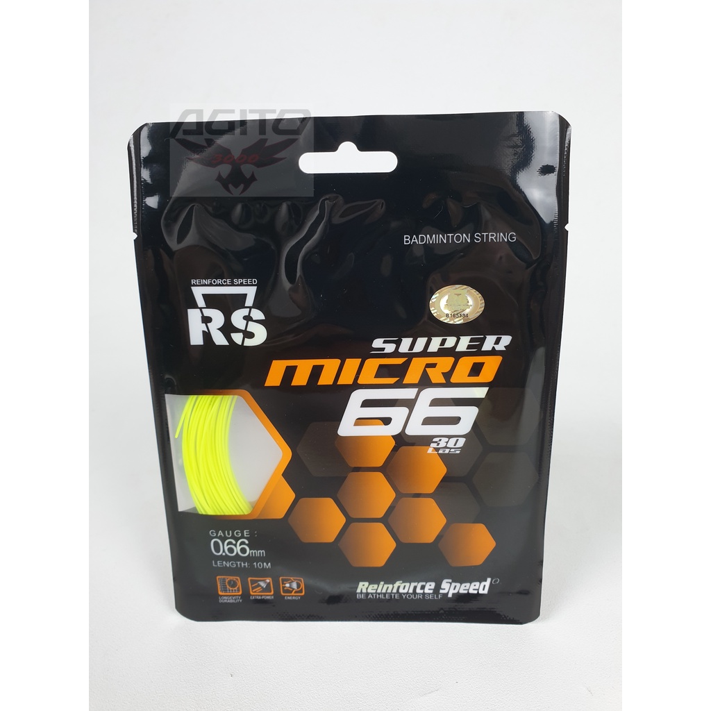 Jual Senar Tali Raket Badminton RS Reinforce Speed Super Micro 66 ORI ...
