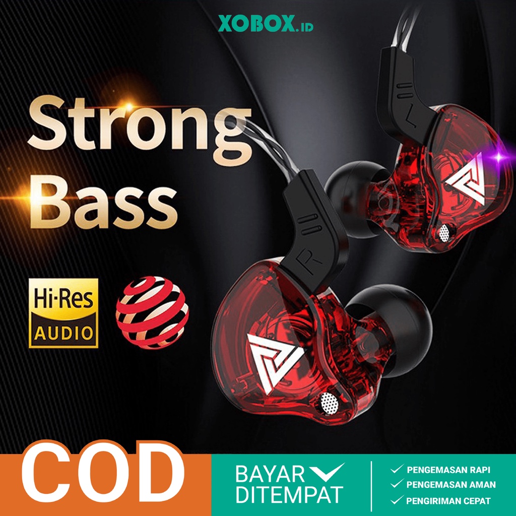 Jual QKZ AK6 Headset Earphone With Mic Original Gaming Extra Bass Sport