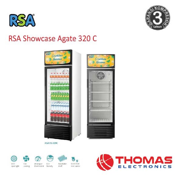 Jual RSA Showcase Agate 320 C AGATE320C Showcase Cooler 328L Garansi ...