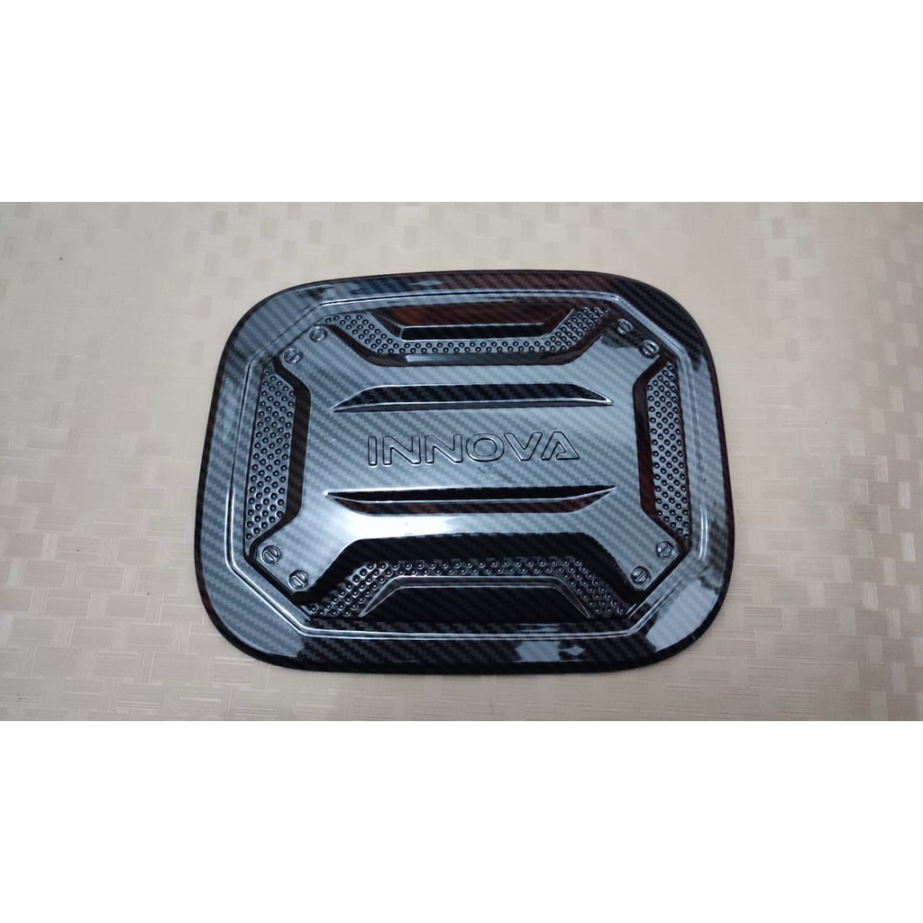 Jual Tank Cover Tutup Tangki Bensin Innova Zenix Chrome Carbon Hitam Shopee Indonesia