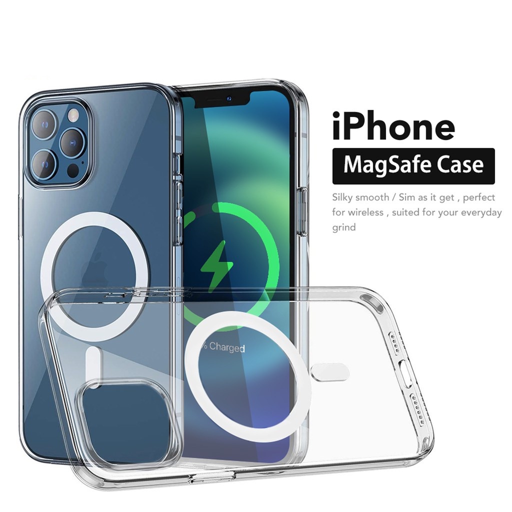 Jual [ MAGSAFE CLEAR ] COVER SILIKON CASING MAGSAFE CASE IPHONE