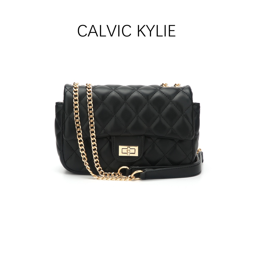 Jual CALVIC KYLIE Tas Wanita Impor Rantai Flip Lock Tas Wanita Fashion ...