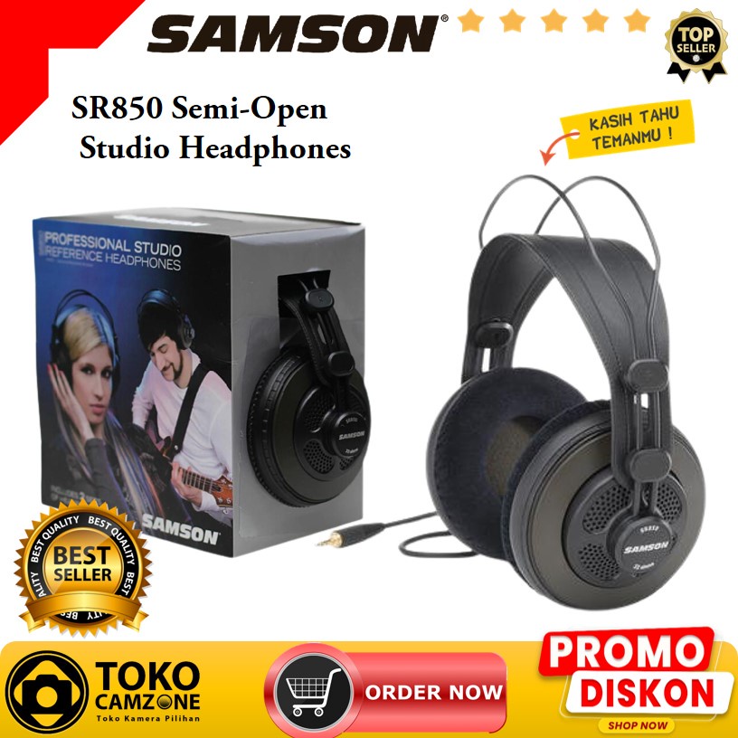 Jual Samson SR850 Semi Open Studio Headphone 2 Pcs Double Pack Shopee Indonesia