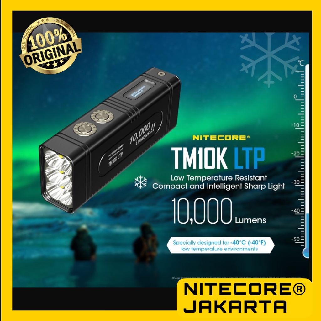 Jual Nitecore TM10K LTP 10,000 Lumens Burst Rechargeable Flashlight ...