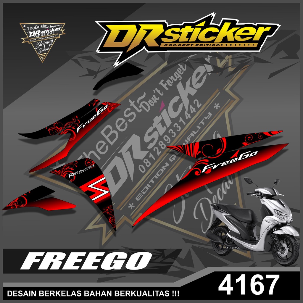 Jual 4167 Sticker Motor Yamaha Freego - Sticker Striping Yamaha Freego ...