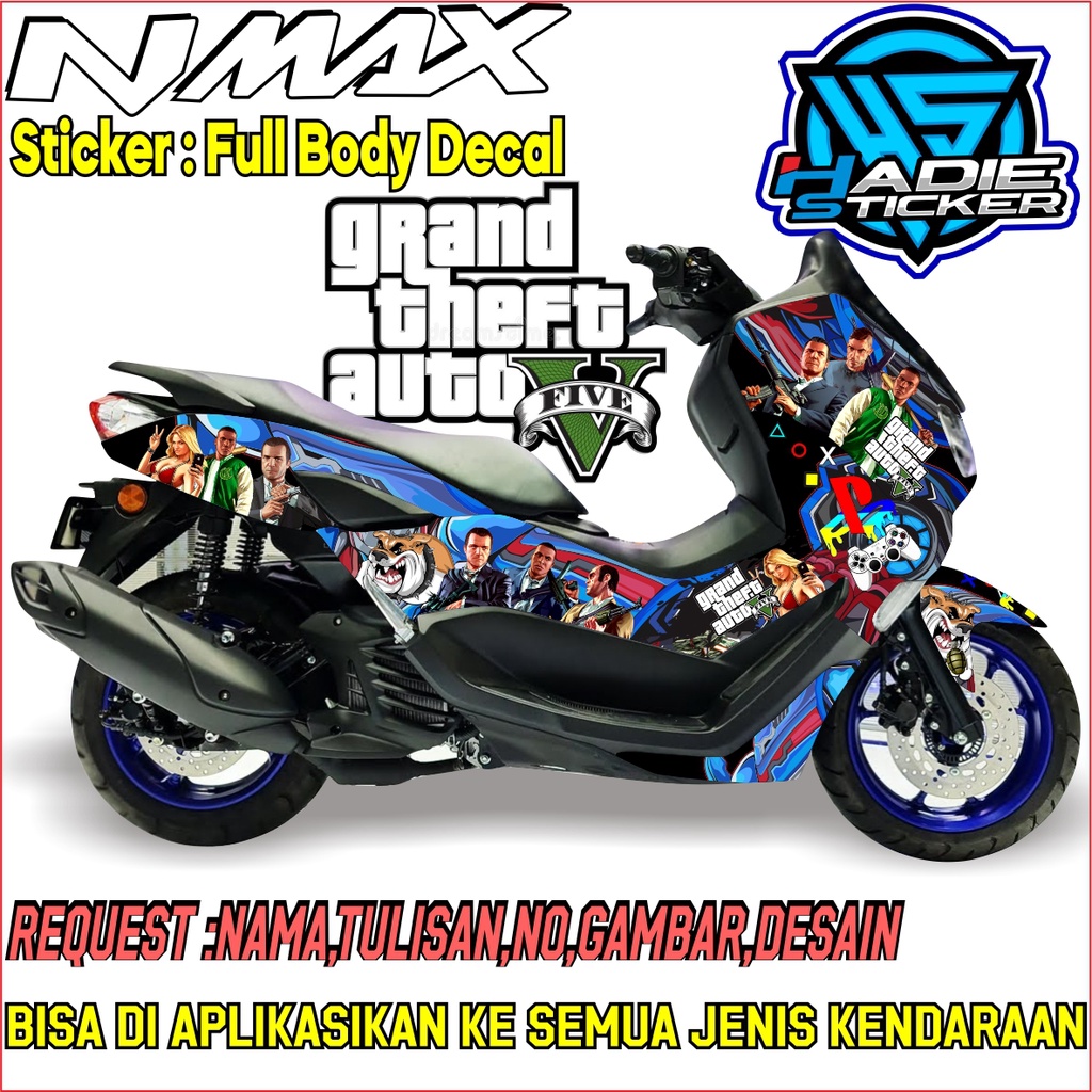 Jual Sticker nmax decal GTA FULL BODY | Shopee Indonesia