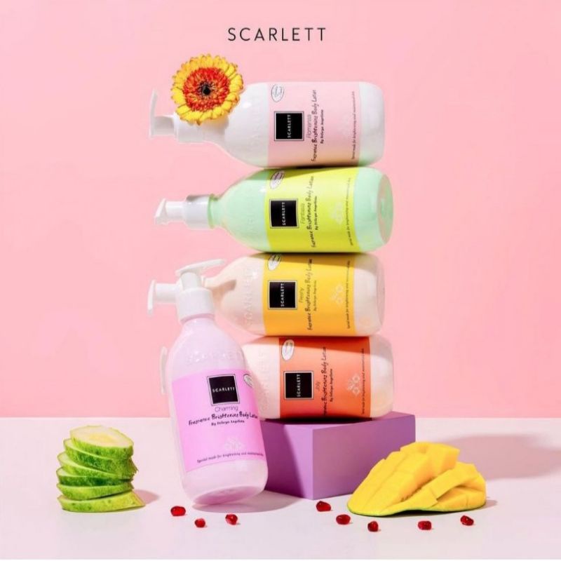 Jual Scarlett Whitening Body Lotion Romansa Jolly Charming Fantasia Happy Shopee Indonesia