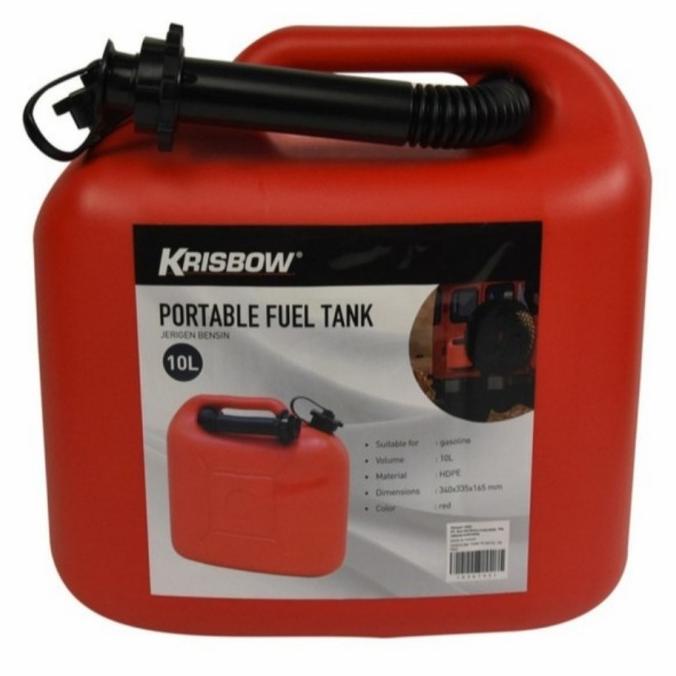 Jual Krisbow Jerigen Bensin Solar Plastik 10L Fuel Gasoline Tank Jerry