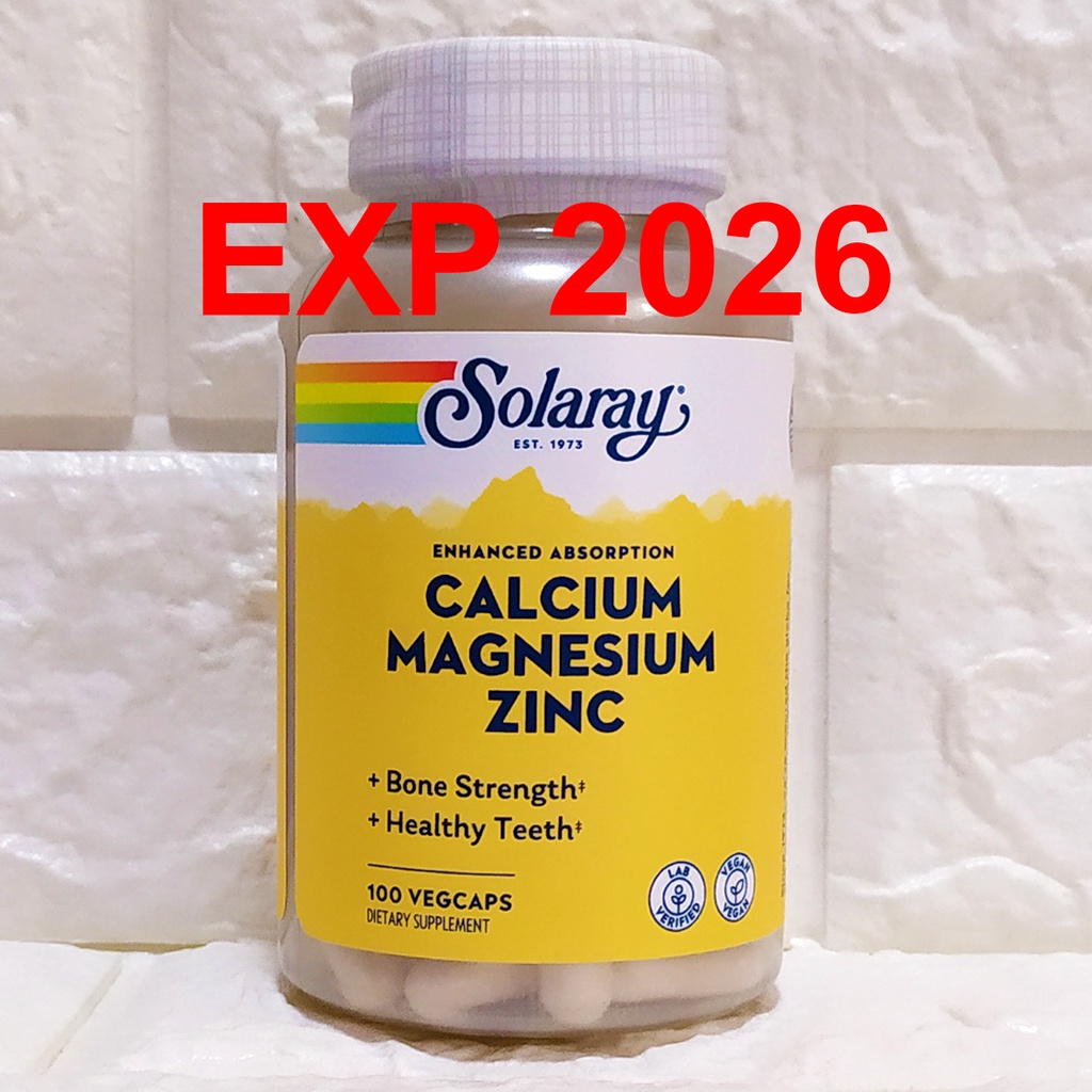 Jual Solaray Calcium Magnesium Zinc 100 VegCaps Shopee Indonesia