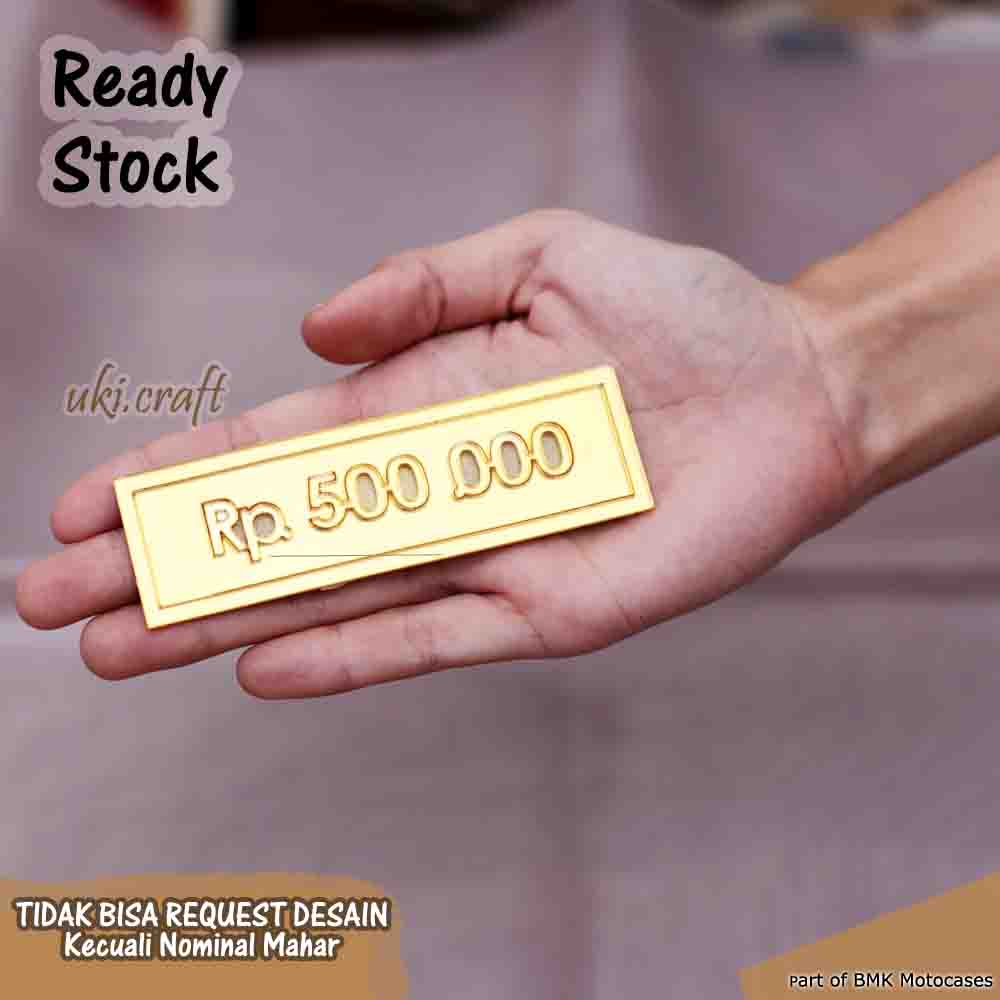 Jual Angka Nominal Mahar Dengan Frame Akrilik Mirror Gold Emas Dekorasi ...