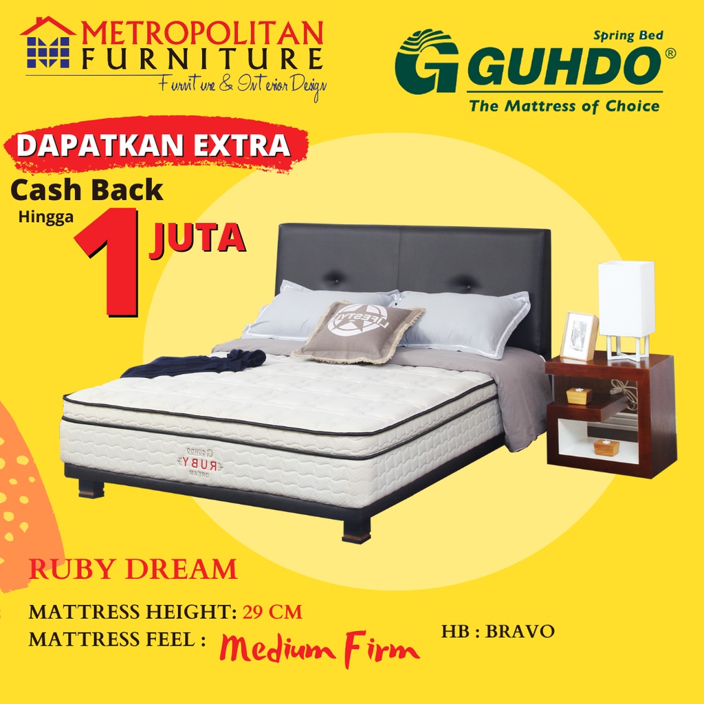 Jual Guhdo Spring Bed Multibed Ruby Dream Full Set HB Bravo Shopee