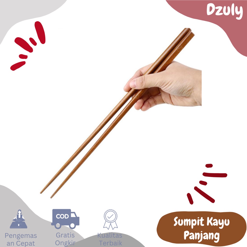 Jual Sumpit Kayu Super Panjang Sumpit Masak Berbahan Kayu Sumpit Serbaguna Sumpit Korea Sumpit