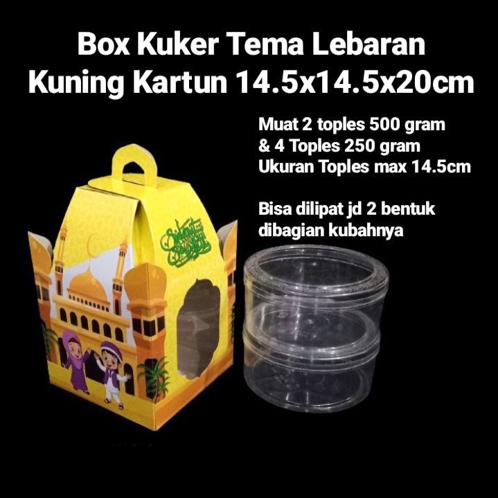 Jual 5 Pcs Dus Kuker Packaging 2 Toples Kue Kering 500gr Kemasan ...