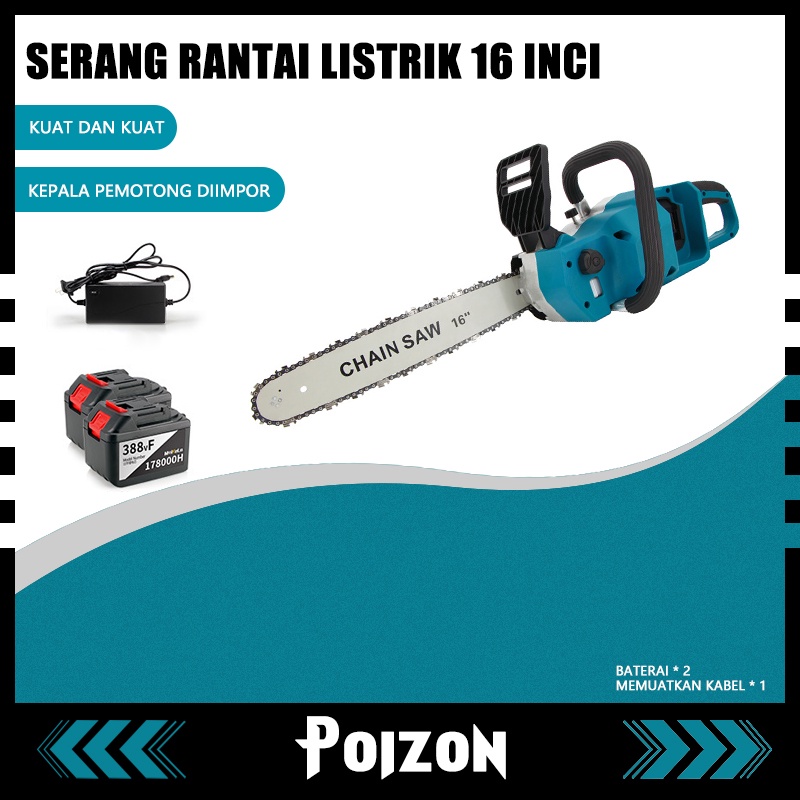 Jual Chainsaw Gergaji Rantai Elektrik Mini 16 Inch Portable Genggam