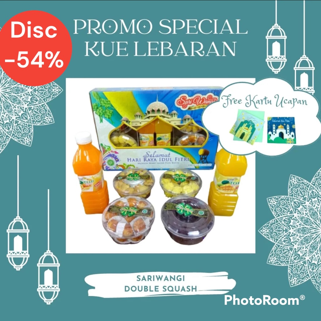 Jual Royale Stationary Promo Toko Kue Lebaran Sari Wangi Paket Double Squash Isi Toples Plus