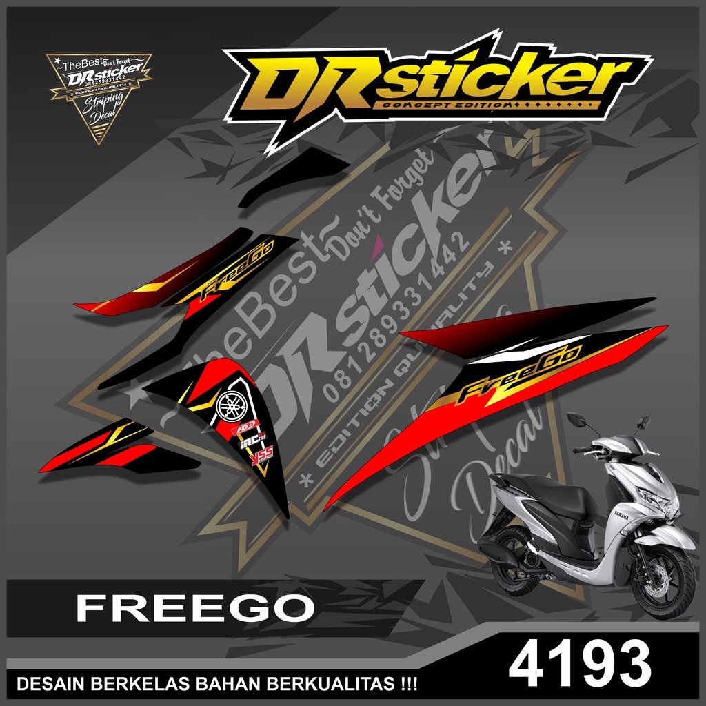 Jual 4193 Striping Sticker Freego Semifull - Striping Motor Freego ...