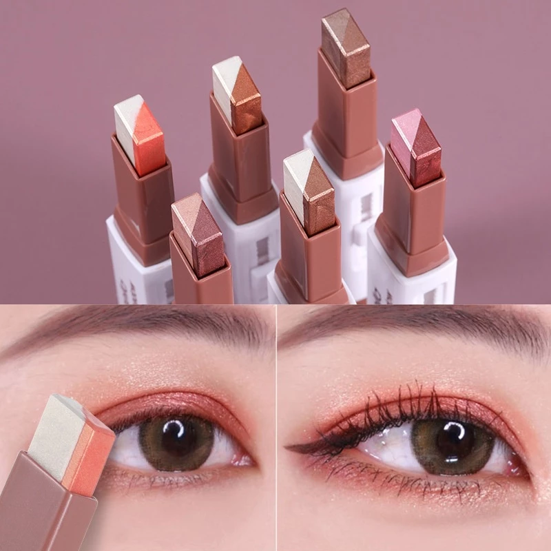 Eyeshadow Stick Glitter Eyeshadow Pigmented Anti Ribet Perona Mata Waterproof Tahan Lama | AutoStock
