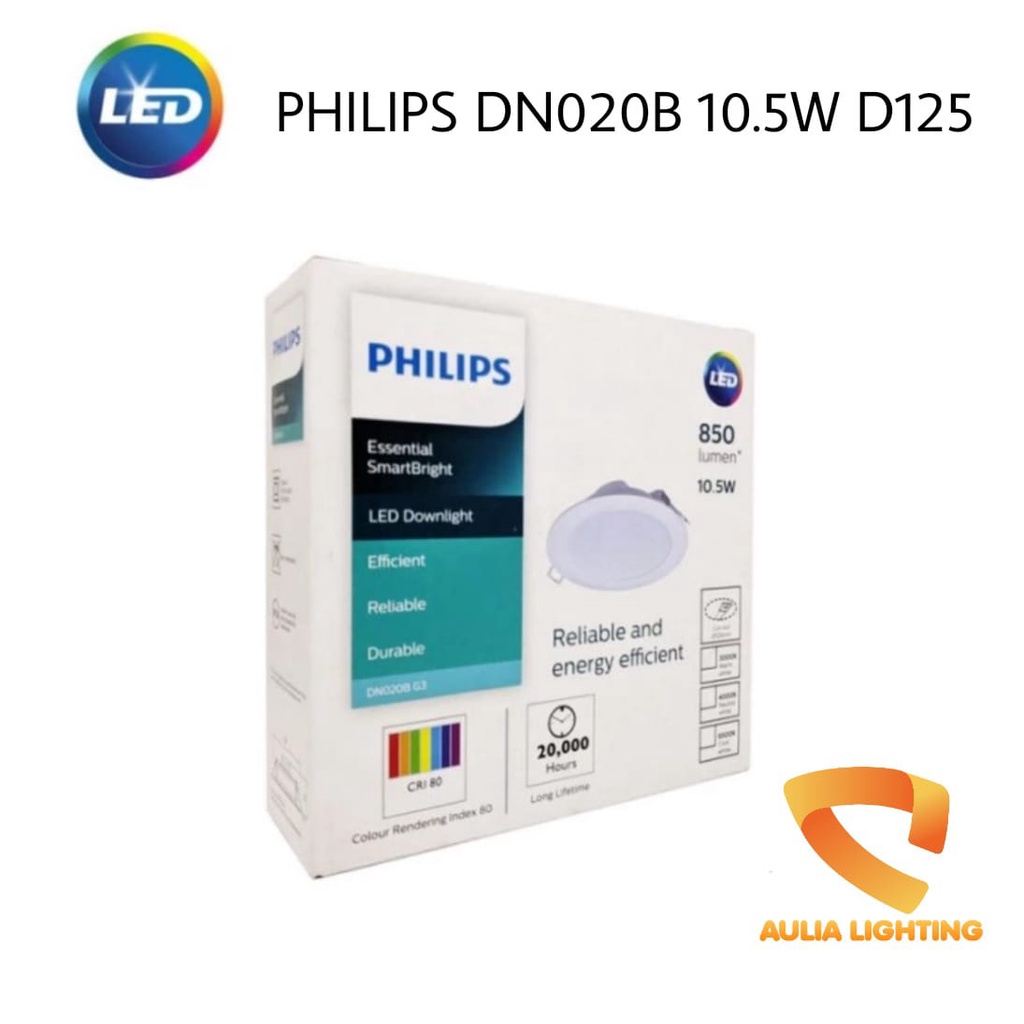 Jual LAMPU DOWNLIGHT LED PHILIPS DN020B 10,5W G3 10.5Watt D125 5 INCH ...