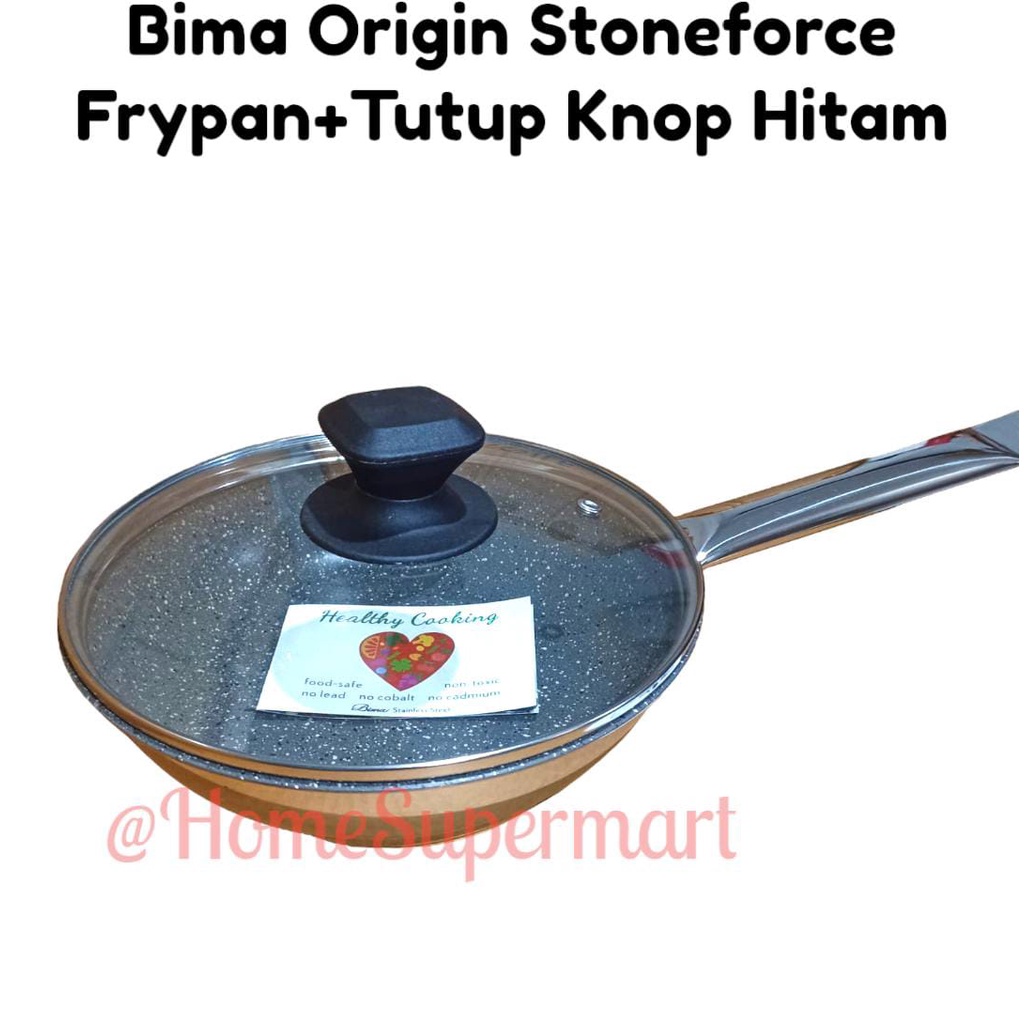 Jual Frying Pan Stainless TidakLengket Bima Origin StoneForce Wajan ...