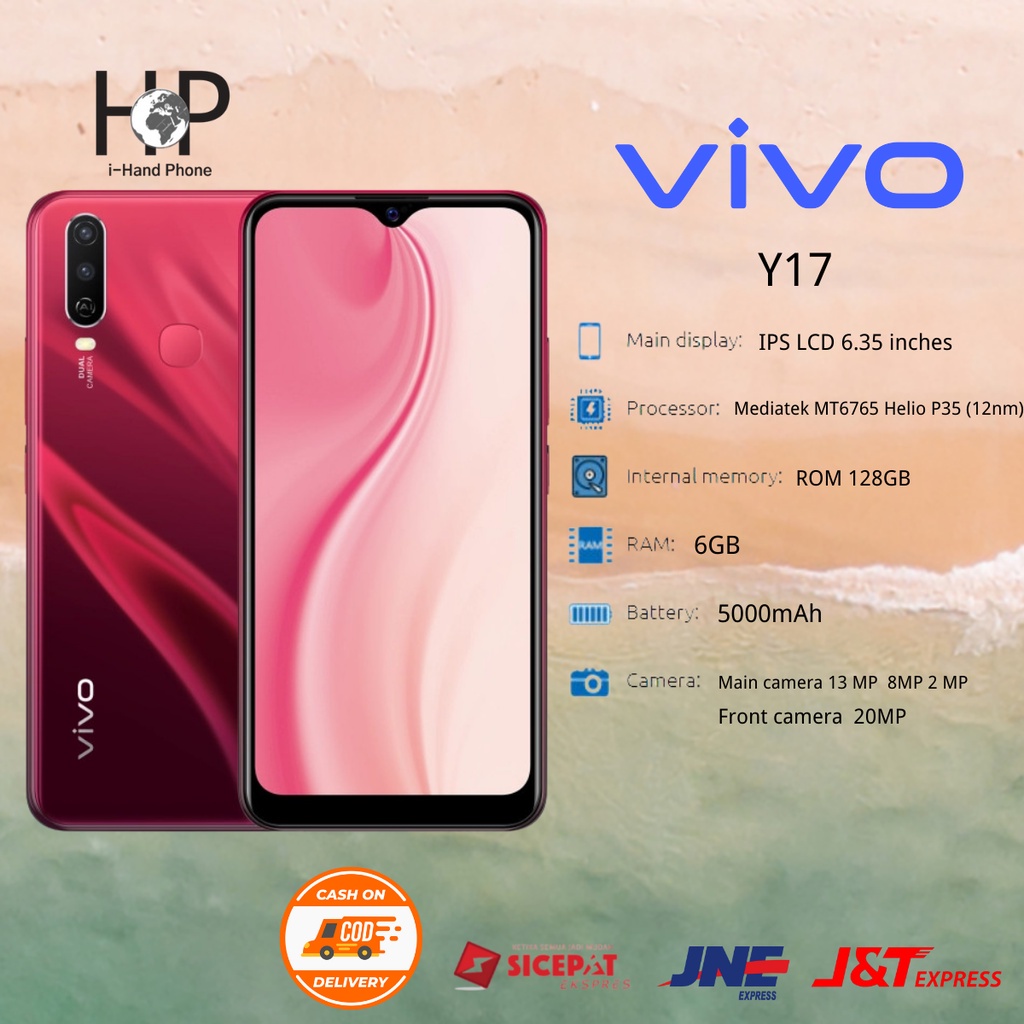 Jual VIVO Y17 smartphone HP MURAH 8GB+256GB/6GB+128G /5000 mAh 6.35inch ...