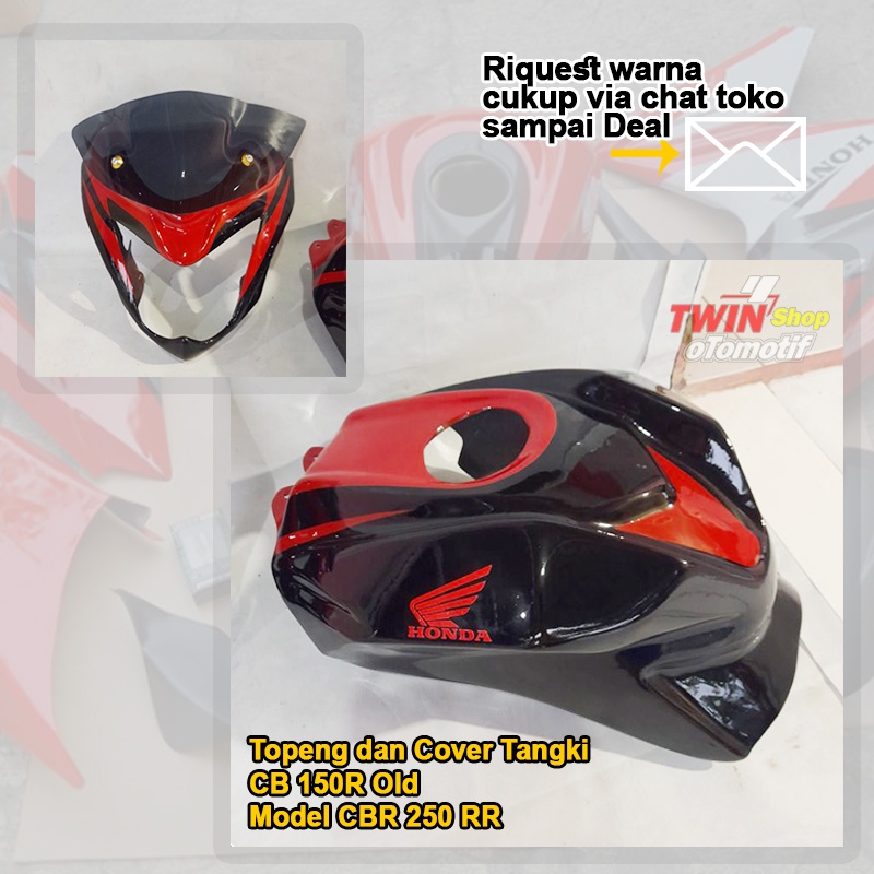 Jual Paket Combo, Topeng CB150R Old + Cover Tangki Model CBR250RR PNP