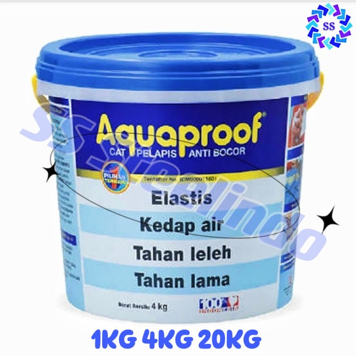 Jual Aquaproof Cat Dinding Pelapis Anti Bocor Pail 20kg Abu Abu Shopee Indonesia 7700