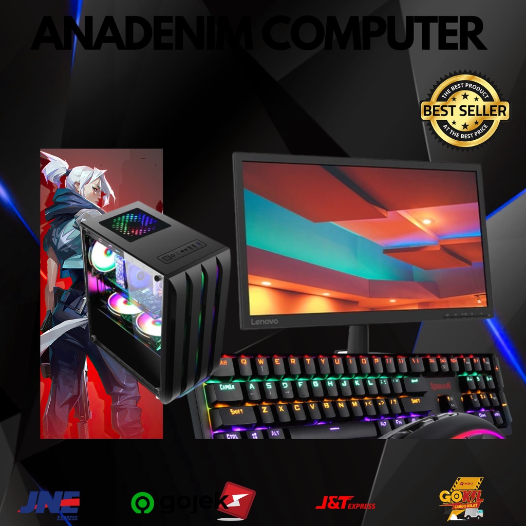 Jual LENGKAP MONITOR 24 INCH PC Rakitan i5/CPU Core i5/DDR 8GB ...