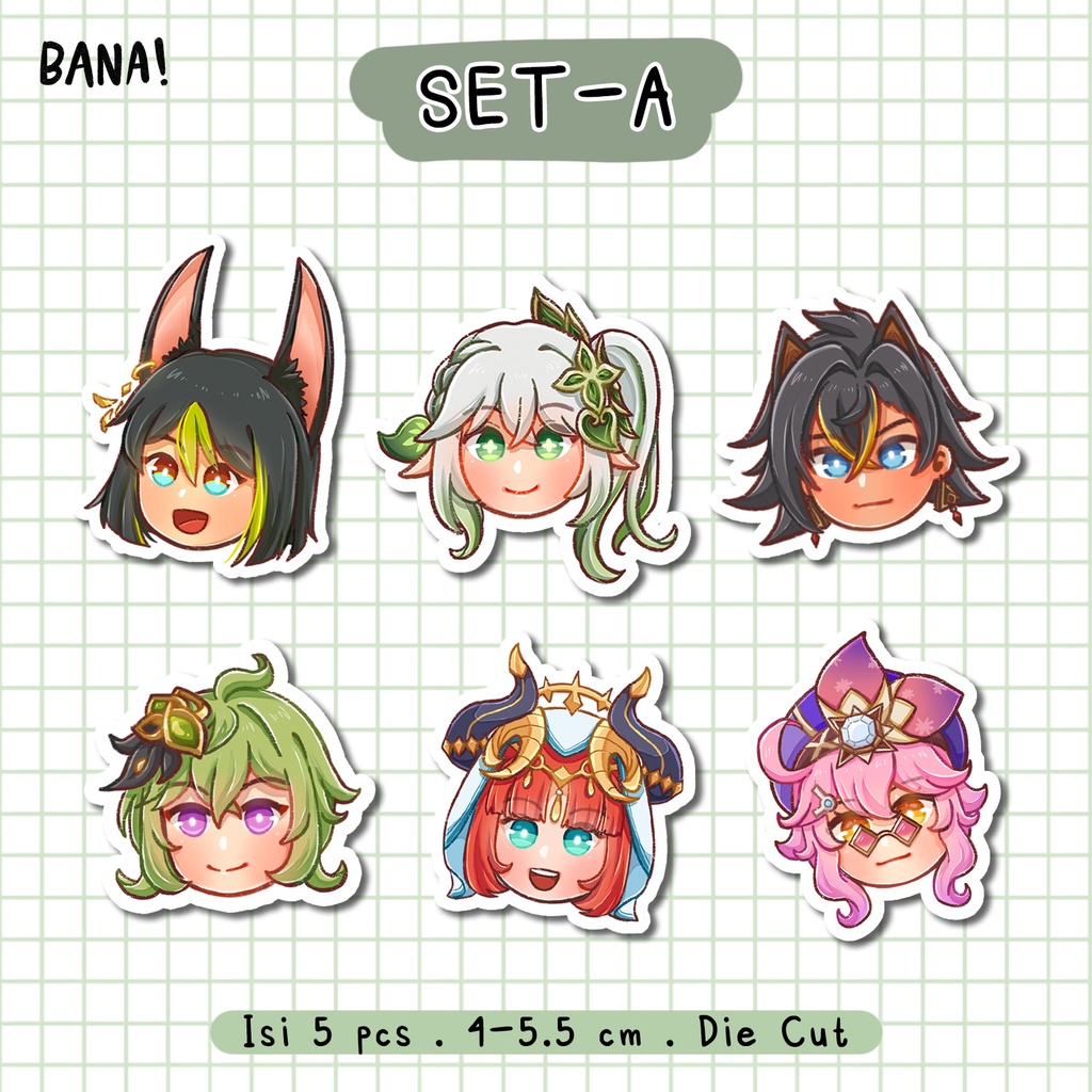 Jual Stiker Pack Genshin Impact Sumeru fan merch by BANA | Shopee Indonesia