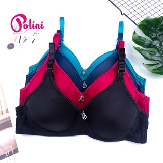 BEE - Bra Bh Polini Ukuran 36 38 40 42 Bh Wanita Kancing Tiga Tanpa Kawat  A02