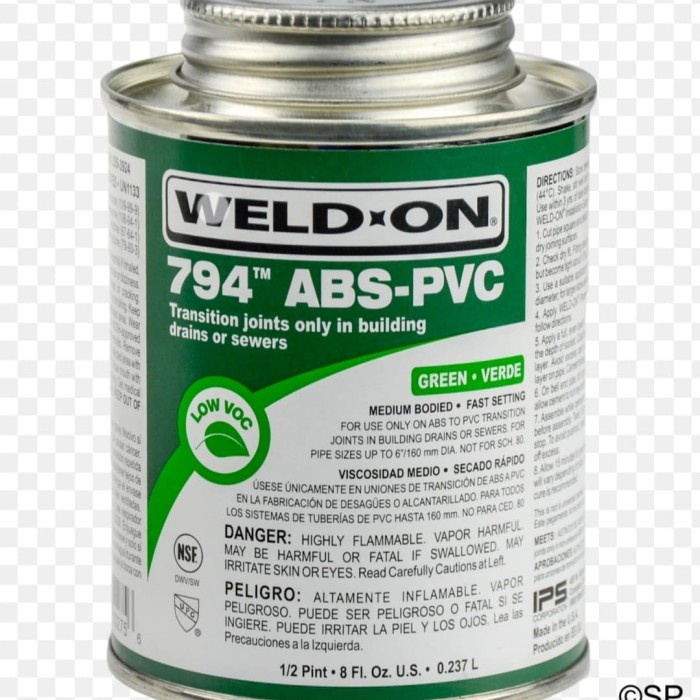 Jual Terlaris Glue WeldOn 794 AbsPvc Solvent Cement 1/2 Pint/237Ml