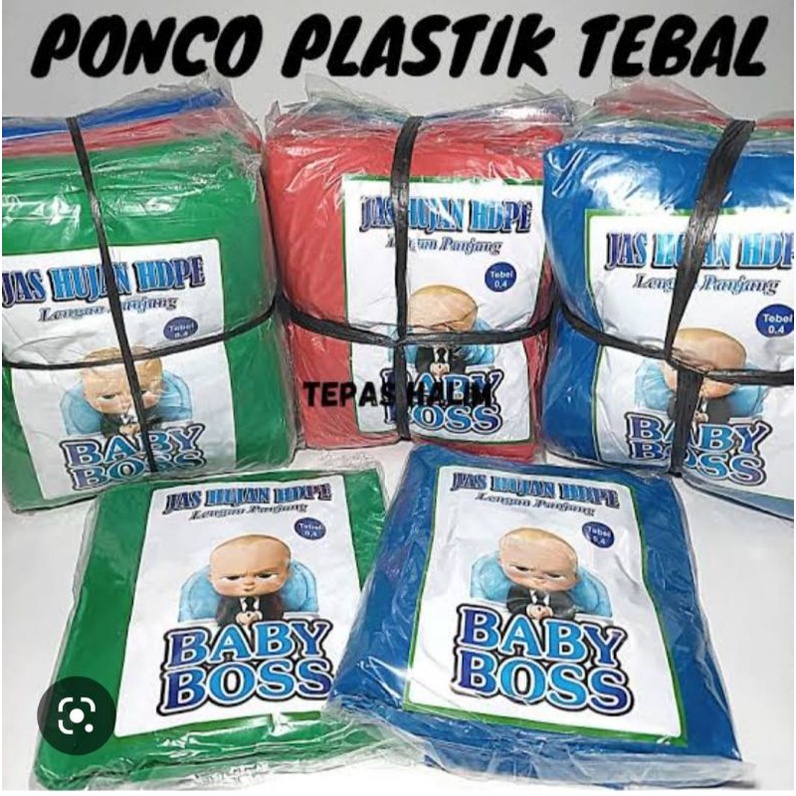 Jual jas hujan plastik MERK BABY BOSS SETELAN GAMIS 0.4 micron