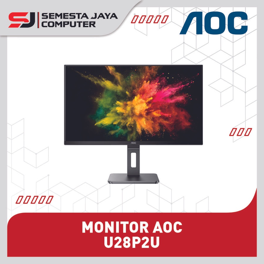 Jual LED Monitor AOC U28P2U 28" 60Hz 4K UHD HDMI DP LED AOC U28P2U BS