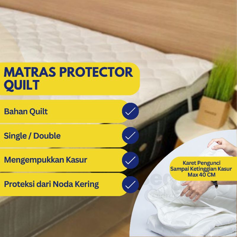 Jual Bedding Depo Matras Protector Pelindung Kasur Bahan Quilt Hotel Ukuran Single Dan Double