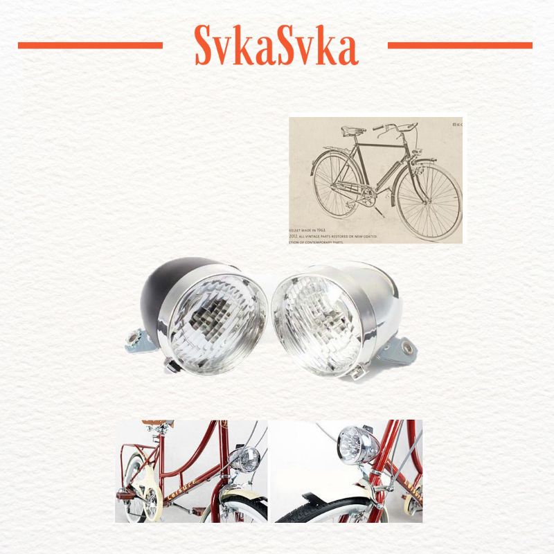 Lampu Depan Sepeda Retro Style FULL BOX